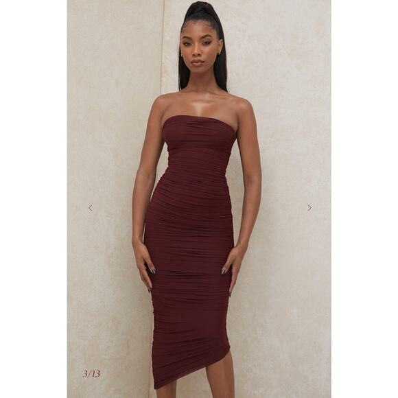 House of CB Sasha Raisin Midi Dress Size Medium 2350 - Picture 1 of 13